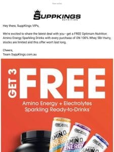 3X FREE Amino Energy With Every 5LB ON 100% Whey Protein