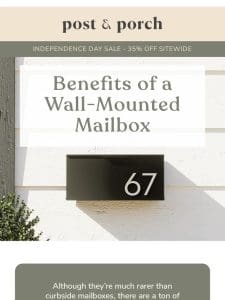 4 Perks of a Wall-Mounted Mailbox