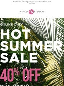 40% off new arrivals!