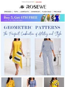 4th FREE: Get the Hotest GEOMETRIC Looks!