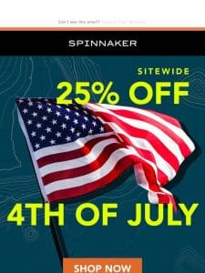 4th of July Sale: Enjoy 25% Off Sitewide