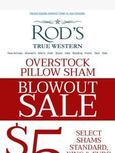 $5 Pillow Sham Blowout Sale Ends Today!