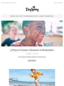 5 Ways to Create a Summer to Remember