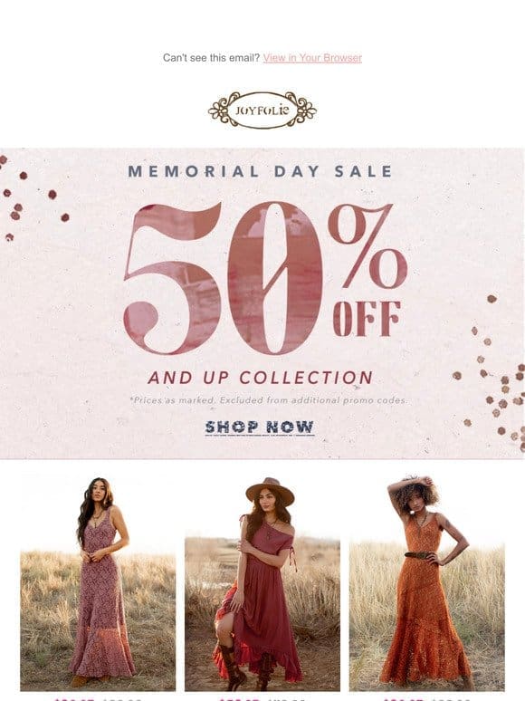 50% OFF Memorial Day Sale ENDS TOMORROW??