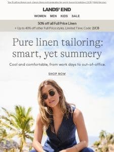 50% OFF summer linen styles， limited time only!