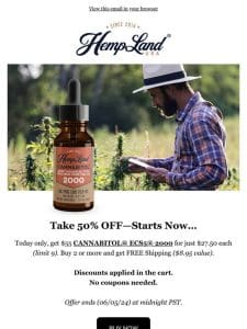 50% Off CANNABITOL ECS5® 2000—Starts Now