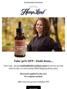 50% Off CANNABITOL® ECS5® 2000—Ends Soon