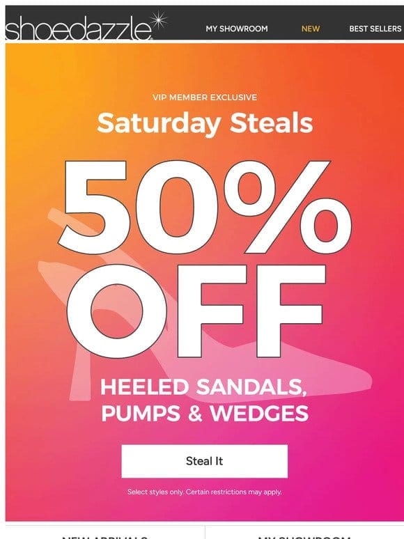 50% Off Heeled Sandals， Pumps & Wedges