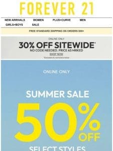 ??? 50% Off Select Styles! ???