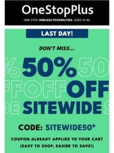 50% off best-sellers this Sunday