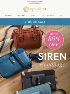 6 Hours ONLY: Leather Siren Sale up to 80% OFF