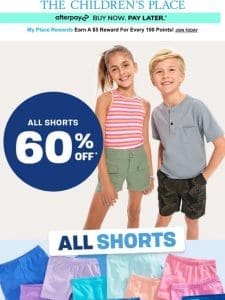 60% OFF ALL Shorts They *Need* for summer