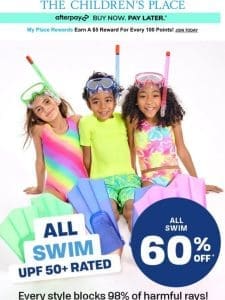 60% OFF Cover-ups， Rashguards & Swim Sets…