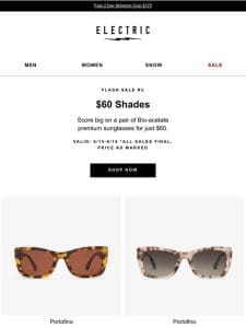 $60 Shades ⚡ Flash Sale R2