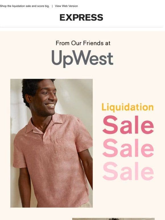 60% off EVERYTHING @ UpWest