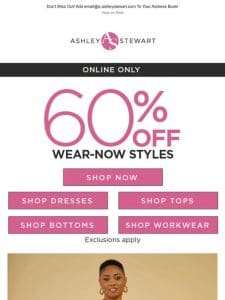 60% off bottoms! Shorts， capris， skirts and more!