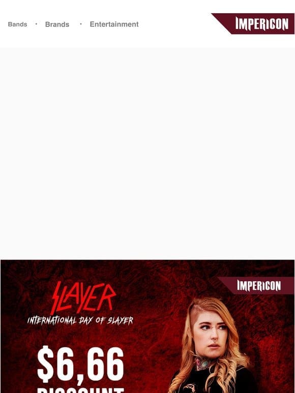 $6，66 off merch for International Day of Slayer