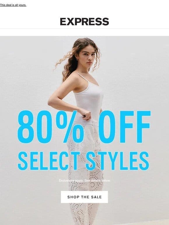 80% off?! YES.