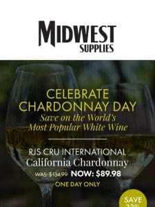 $89.98 RJS Cru International Chardonnay Kit Just $3 a Bottle ?