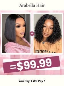 $99.99=10 Inches Wig+14 Inches Wig