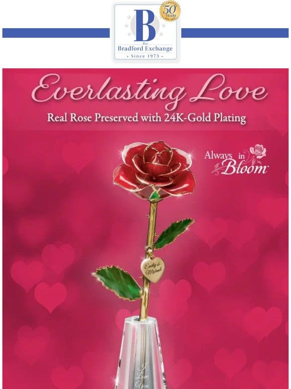 A 24K Gold-Plated Forever Rose for Your Sweetie