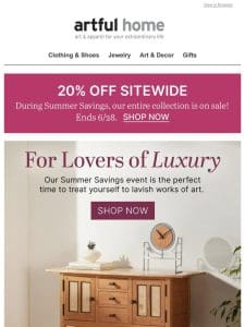 A Little Bit of Luxe + 20% Off Sitewide!