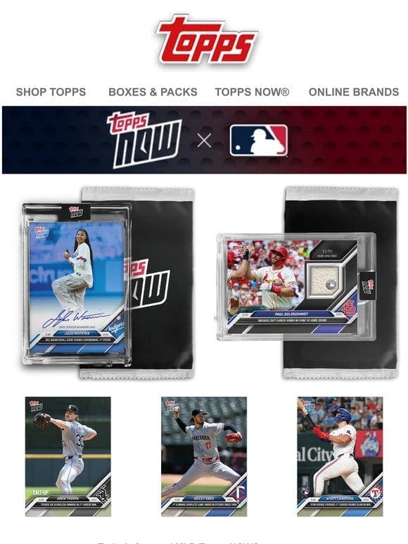 A loaded MLB Topps NOW? drop is live!