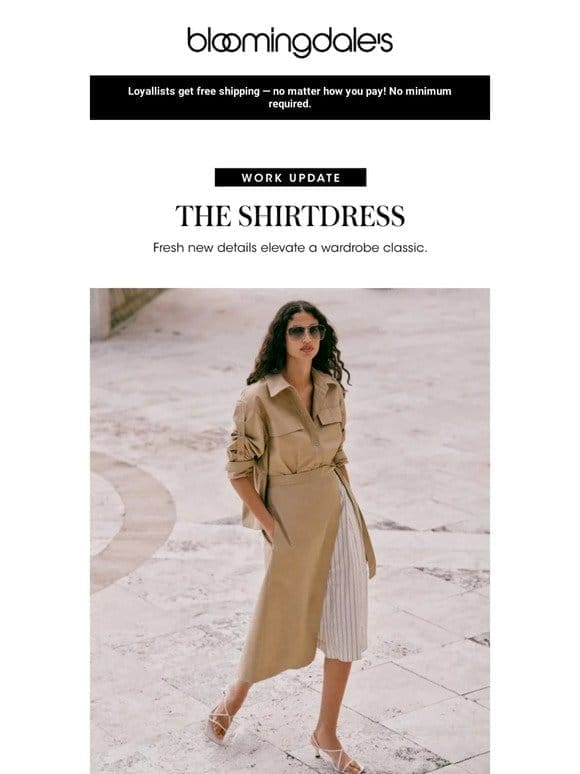 A new look for the shirtdress