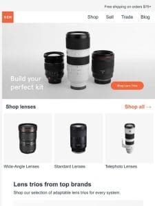 A trio of lenses for every scenario