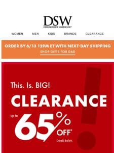 ACT FAST: Up to 65% off clearance!