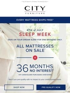 *ALL* (Yes， All) Mattresses Are on Sale Now!