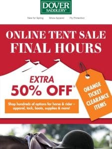 Act Fast: Online Tent Sale Ends at Midnight!