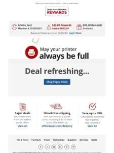 Adobe_Test， Don’t let your printer run out