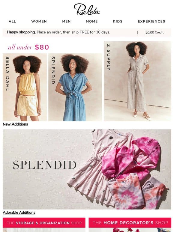 All Under $80 ? Bella Dahl， Splendid， & Z SUPPLY