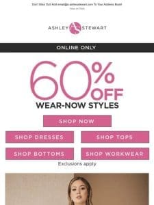 All these styles， all these dresses 60% OFF!