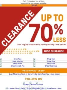 Amazing finds for up to 70%* less