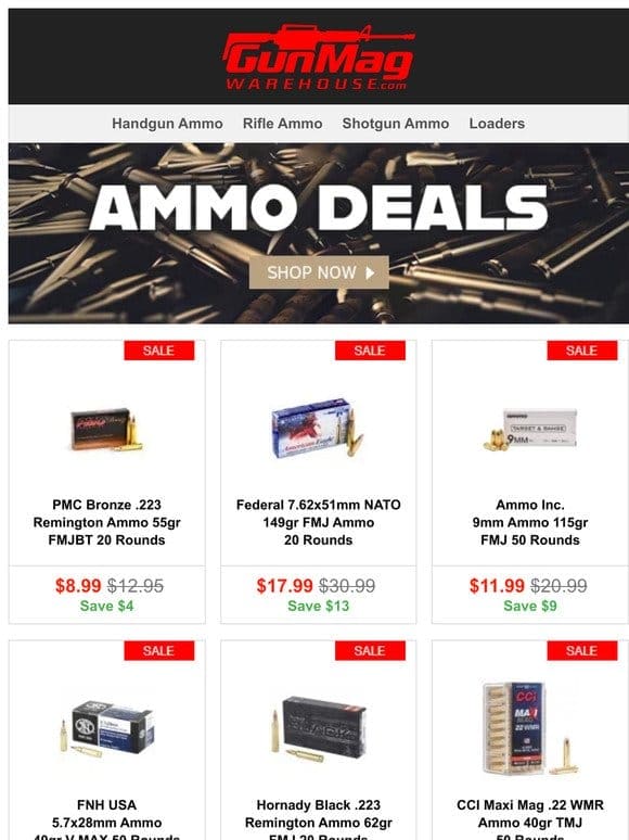 Ammo Deals! | PMC Bronze .223 Rem 55gr 20rd box for $9