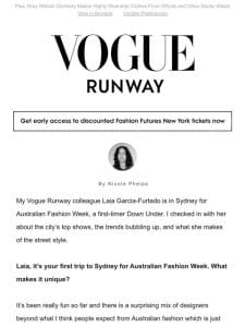 An Australian Fashion Week First-Timer Shares Her Impressions of Sydney
