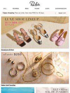 ? Aquazzura & More w/ 50% Off Luxe Shoe Styles ?