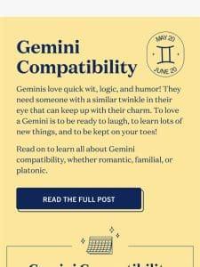 Are you a good match for Gemini?
