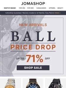 ? BALL WATCHES Price Drop! (Up To 71% OFF)