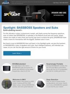 BASSBOSS Speakers and Subs: zZounds Spotlight