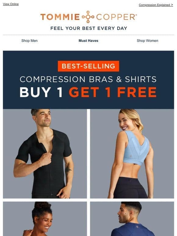 BOGO FREE Best-Selling Bras & Shirts