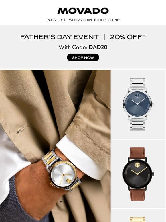 BOLD gifts for Dad， now 20% off