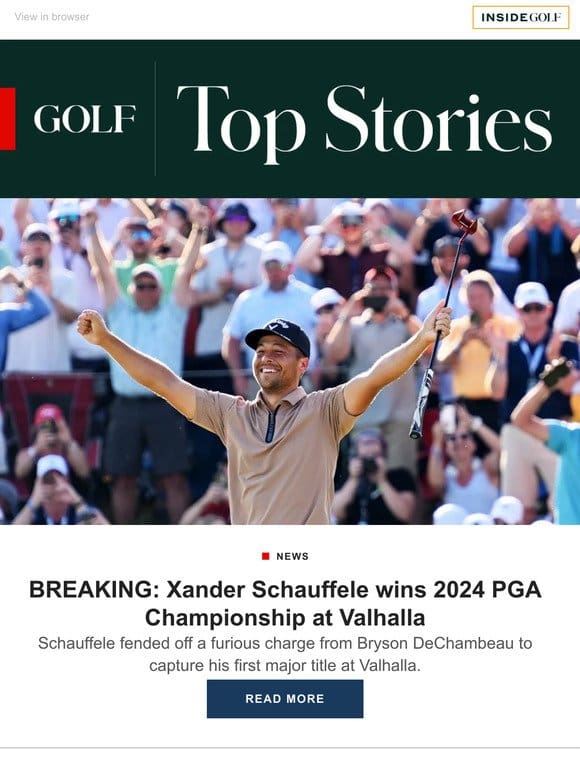 BREAKING: Schauffele wins PGA at Valhalla