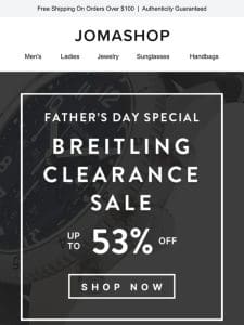 BREITLING CLEARANCE   (53% OFF)