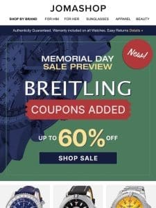 ? BREITLING PRICE DROP: Up To 60% OFF!