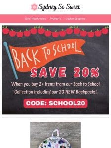 Back to School is On Sale!