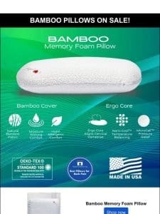 Bamboo Pillows! Wide variety of options available!