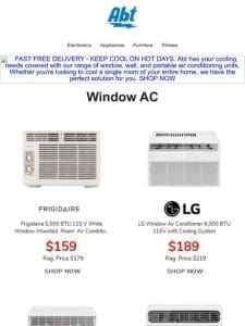 Beat the heat with free fast delivery on air conditioners